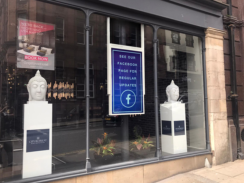 Ultra High-Brightness Double-sided Hanging Window Displays
