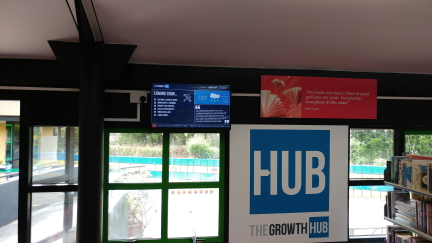 Quedgeley Library digital display installation